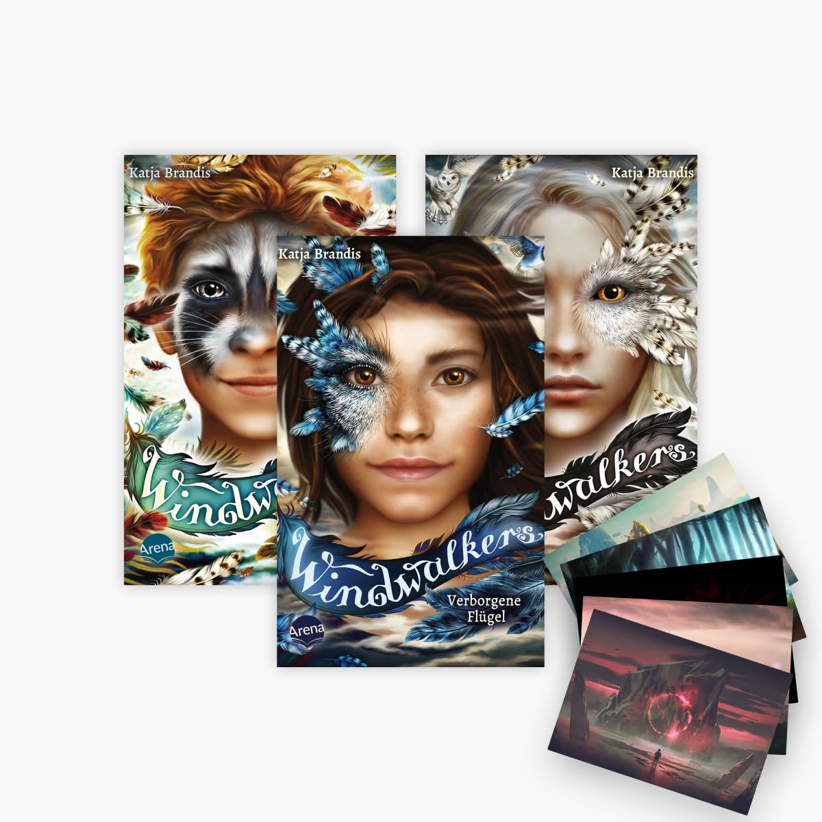 Die Windwalkers-Reihe Band 1-3 plus 1 exklusives Postkartenset
