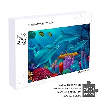 イルカと魚のパズル 楽天市場】3D イルカ ジグソーパズル 【波の下では】500ピース