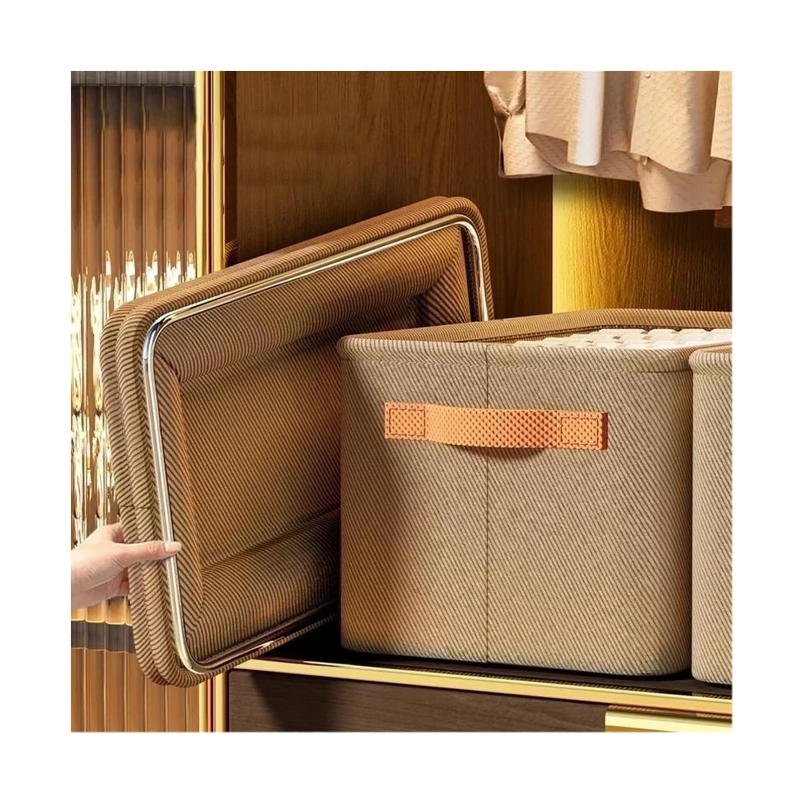 Schubladen Organisator Box für Socke BH Hosen(Khaki XL)