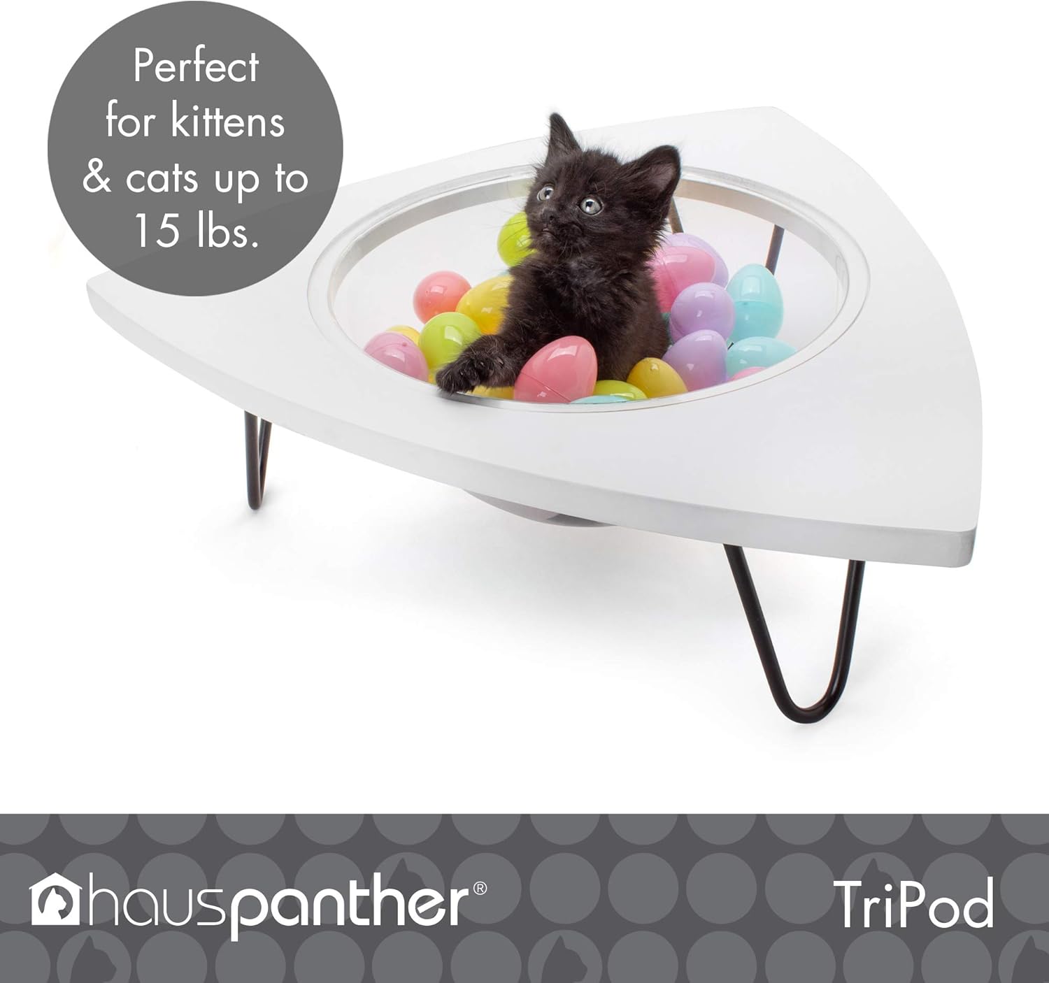 Primetime Petz Hauspanther Tripod - Cat Lounge Pod, White : Pet Supplies