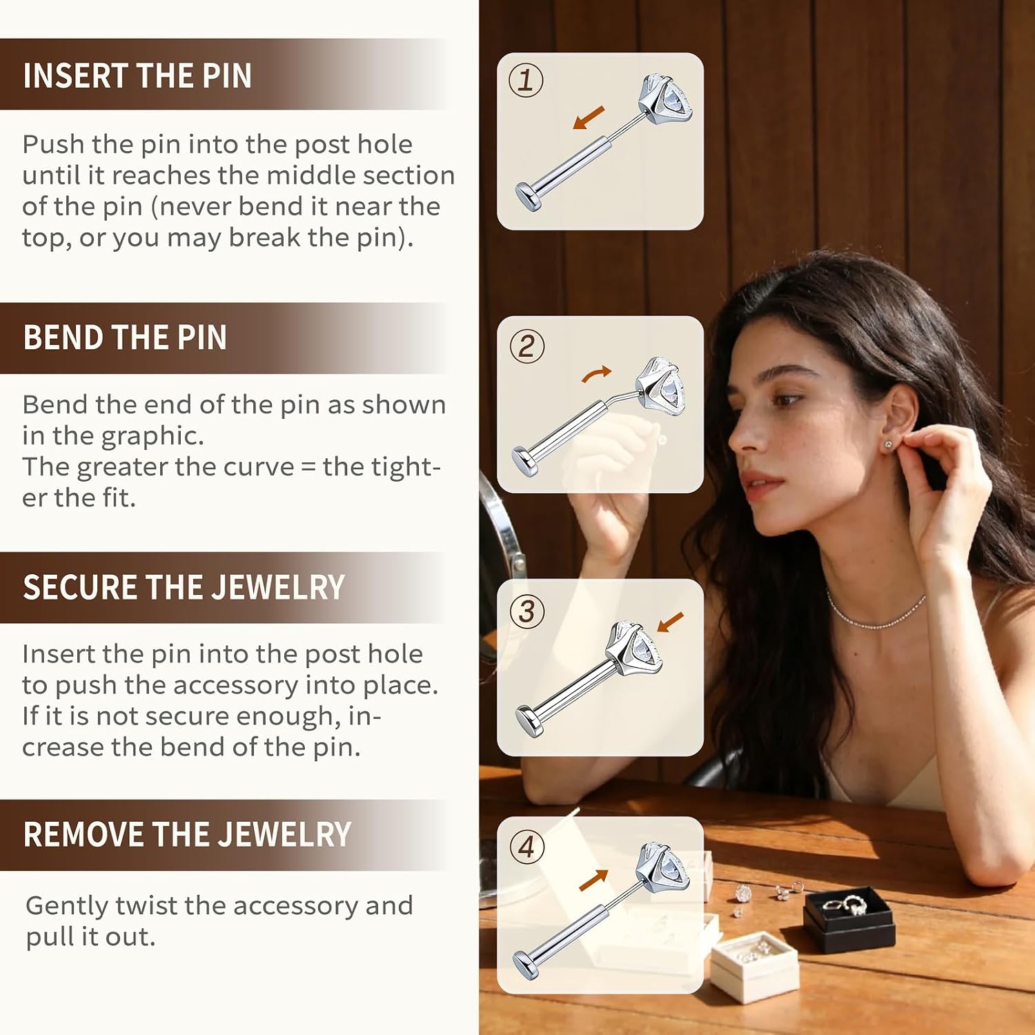 Titanium Earrings Stud, G23 Titanium Flat Back Earrings 20G Threadless Hypoallergenic Tragus Cartilage Conch Labret Lip Piercing Jewelry for Women Men