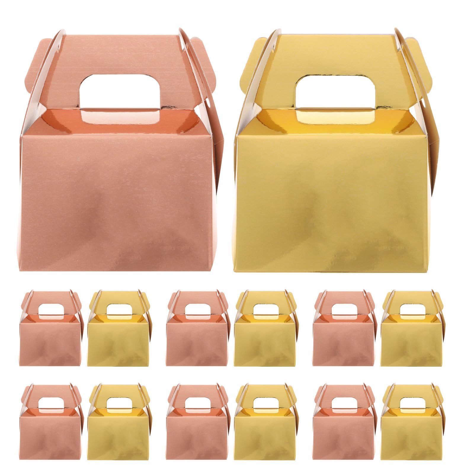 INOOMP 60piezas Cajas de Dulces con Asa para Bodas Unidades Cajas de Obsequio para Galletas Bocadillos Dulces para Despedidas de Soltera Showers y Regalos para Llevar Casa