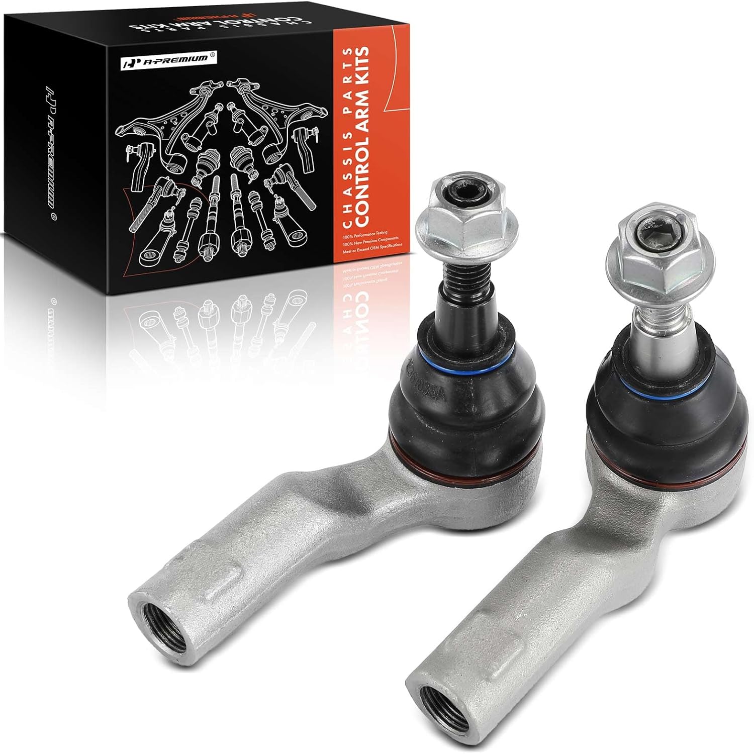 A-Premium 2 x Front Outer Tie Rod Ends, Compatible with Land Rover Discovery Sport 2015-2021, Range Rover Evoque 2012-2021