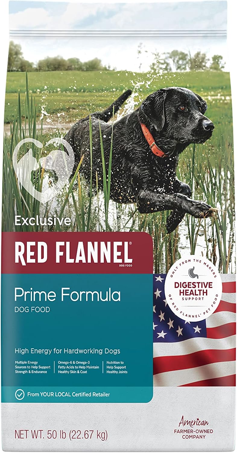 Red Flannel | Prime Formula Dog Food | 50 Pound (50 LB) Bag