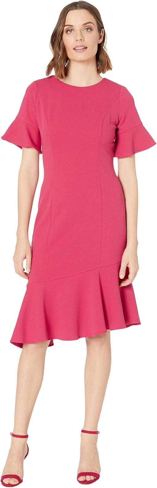 ava lace trim maxi dress