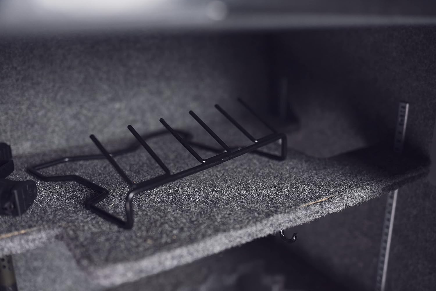Lockdown Handgun Rack Barrel Up or Muzzle Holder with 1-6 Slots, Vinyl Coating, for Gun Vault and Safe Organization and Storage