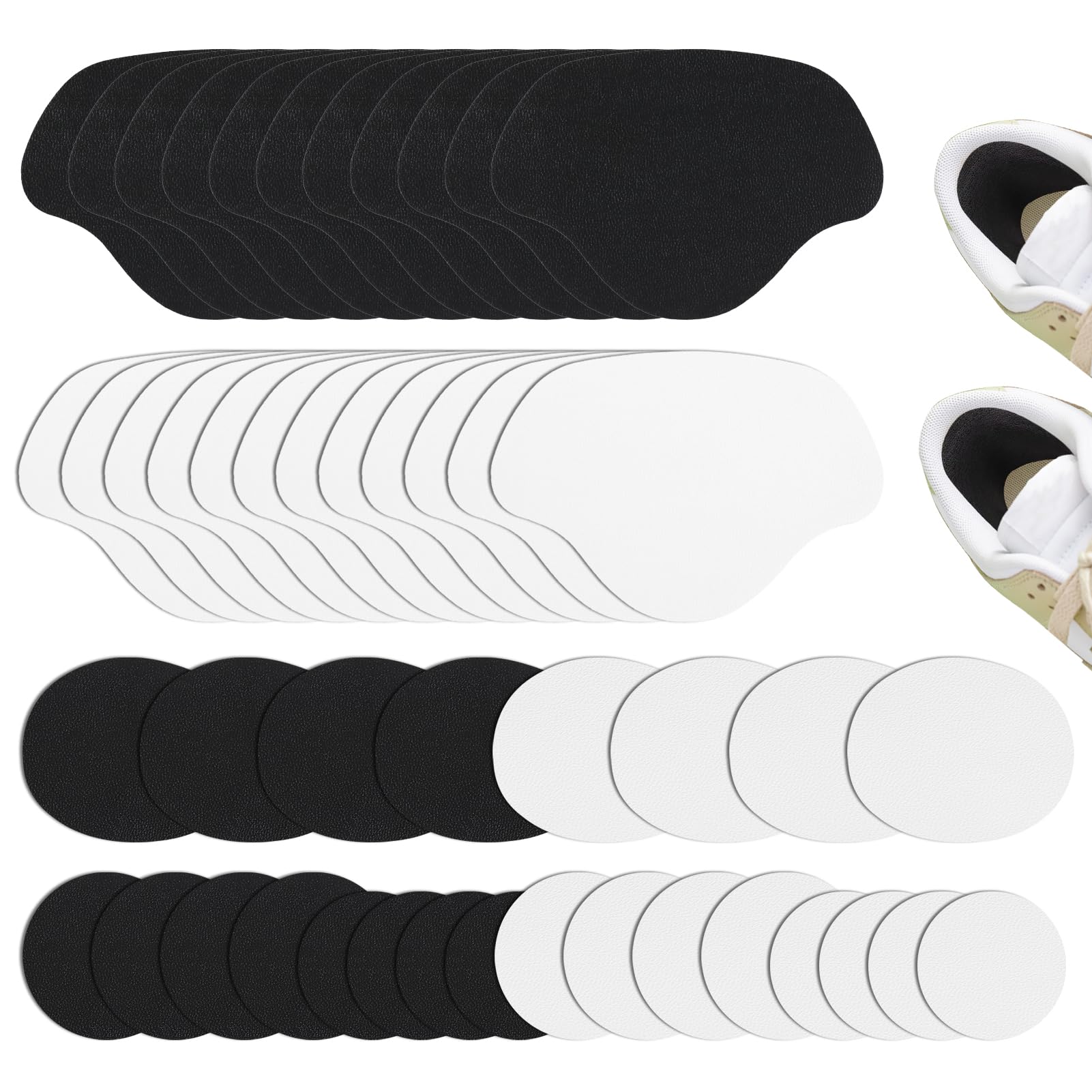 Inside Shoe Heel Repair Patches Self-Adhesive Shoe Hole Patch Kit for Sneaker Mesh Sports Tennis Work Hiking
