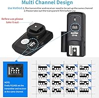 Vista 2 de Godox CT-16 Kit receptor de disparador de radio inalámbrico, compatible con Canon Nikon Pentax DSLR Camera Studio 3 en 1 transmisor y receptor flash