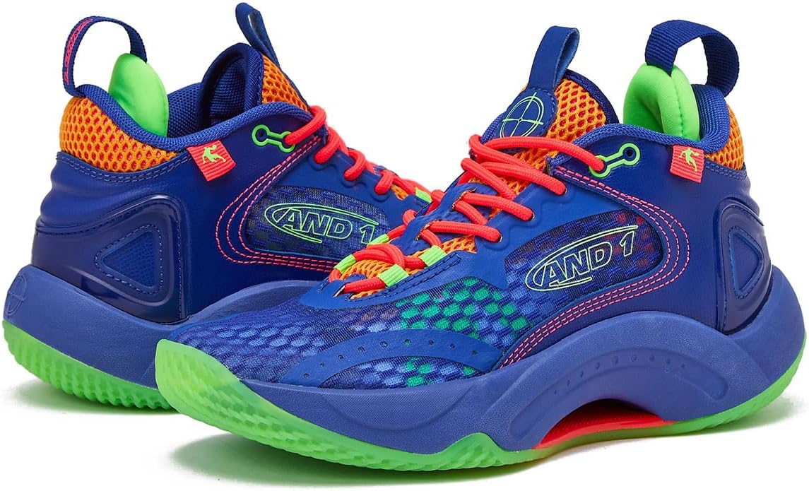 AND1 Boys & Girls Basketball Shoes, Cool Kids Basketball Sneakers, Size Little Kid 11 to Big Kid 7 Mid or High Top Sneakers for Boys - Image 6