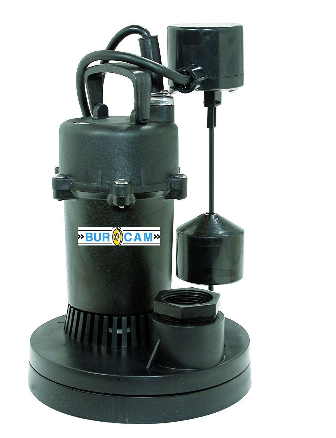 BurCam 300710 Submersible Sump Pump, 1.5" Discharge with 1.25" Reducer