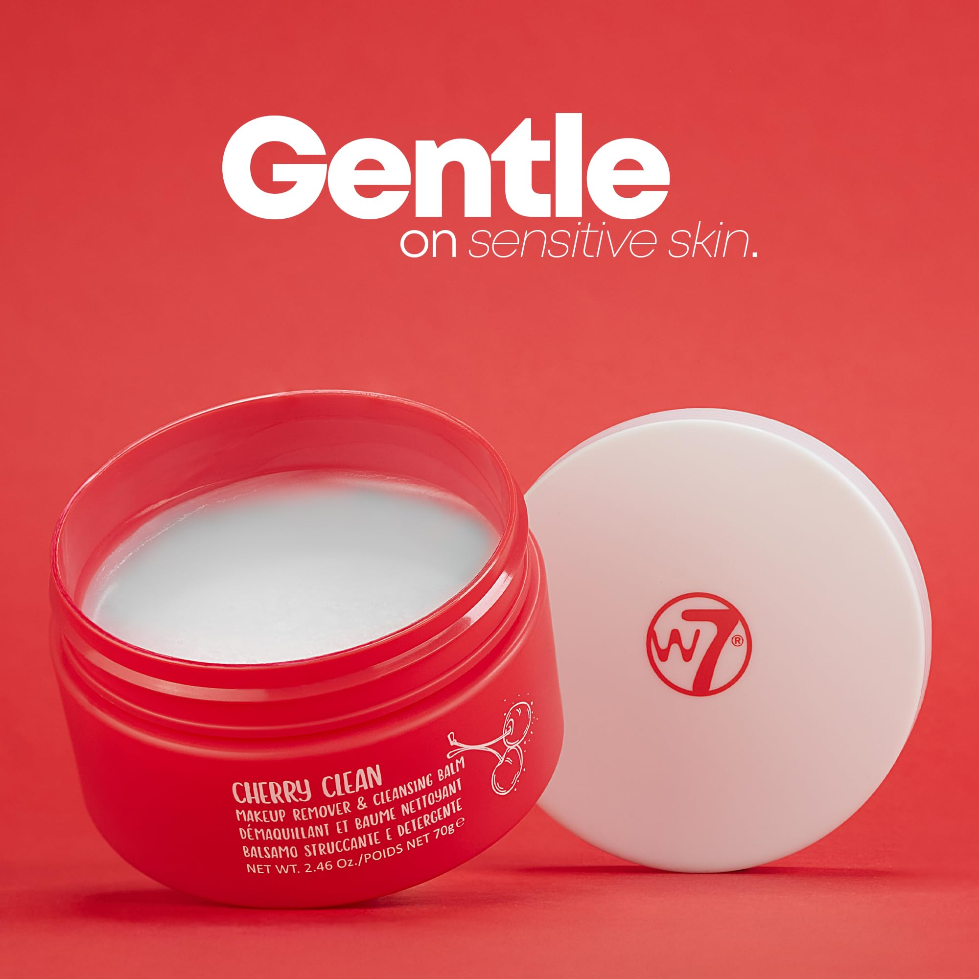 W7 Cherry Clean Struccante & Balsamo Detergente - Pelle Pulita Senza Olio