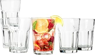Vikko Drinking Glasses, 11.5 Ounce Glass Cups, Durable Glasses Drinking Set of 6, Stackable Water Glasses, Highball Glasses, Heavy Base Tumblers & Water Glasses, Dishwasher Safe Cups for Kitchen
