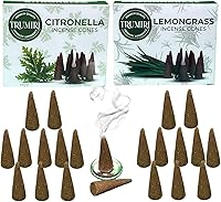 Vista 27 de TRUMIRI Incense Cones - Combo Pack of 20 Cone Incense - 10 Nag Champa + 10 Palo Santo - Insence Cones - Incense Cones Scented - Cone Incense Scents