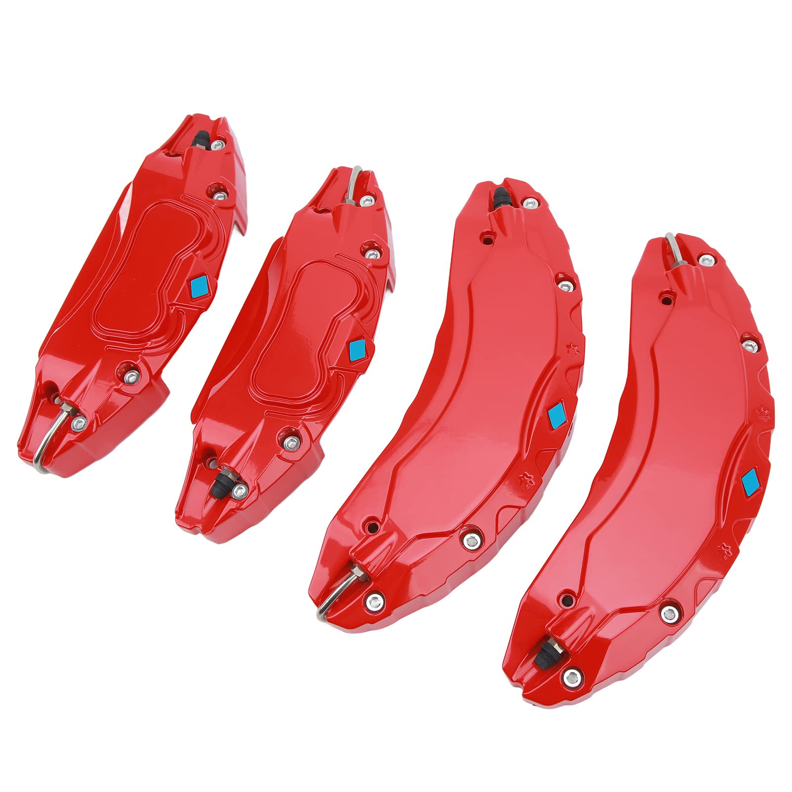 Para Cubre Pinza de Coche Deportivo, Rojo Amarillo Verde de aleación de aluminio del disco de freno de la pinza de repuesto para 18in/19 en Ruedas Hub (Rojo)