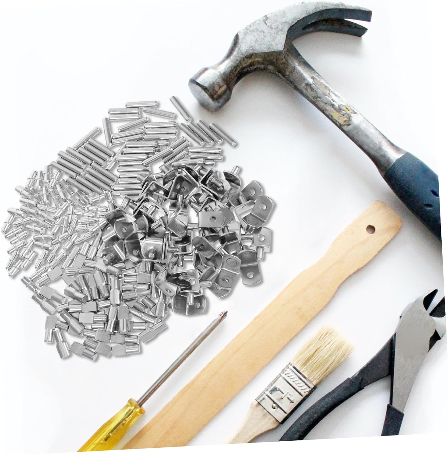 Zerodeko 200pcs Shelf Pegs Support Brackets for Cabinets Bookcases Includes Reliable Shelf Pins for Organized Storage