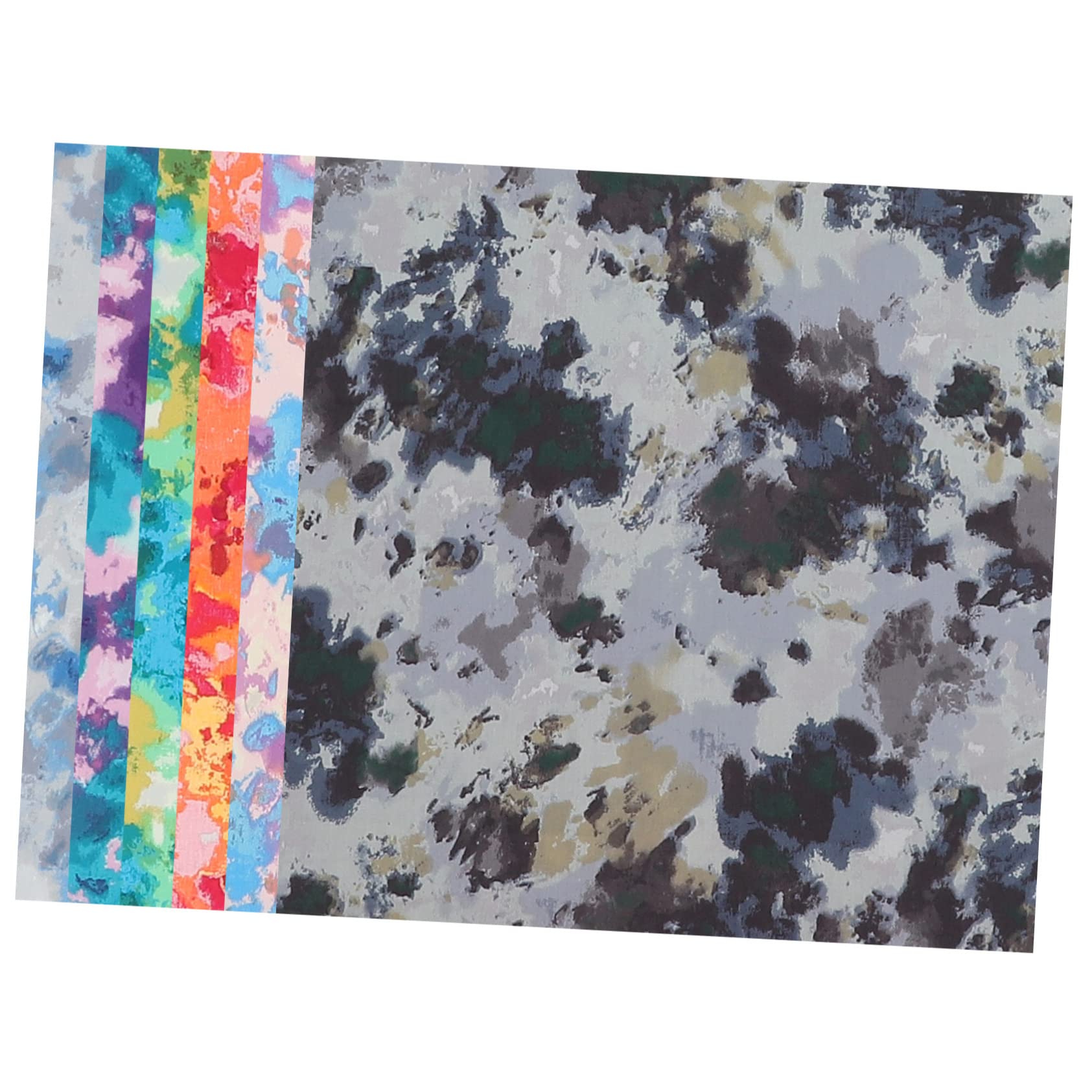 VILLCASE 18 Blätter Batik-Patchwork mit Farbverlauf vorgeschnitten DIY-Bastelmaterial Batik-Stoffquadrate bastelzeug handwerkskunst festliches dekoratives Patchwork DIY liefert Baumwolle