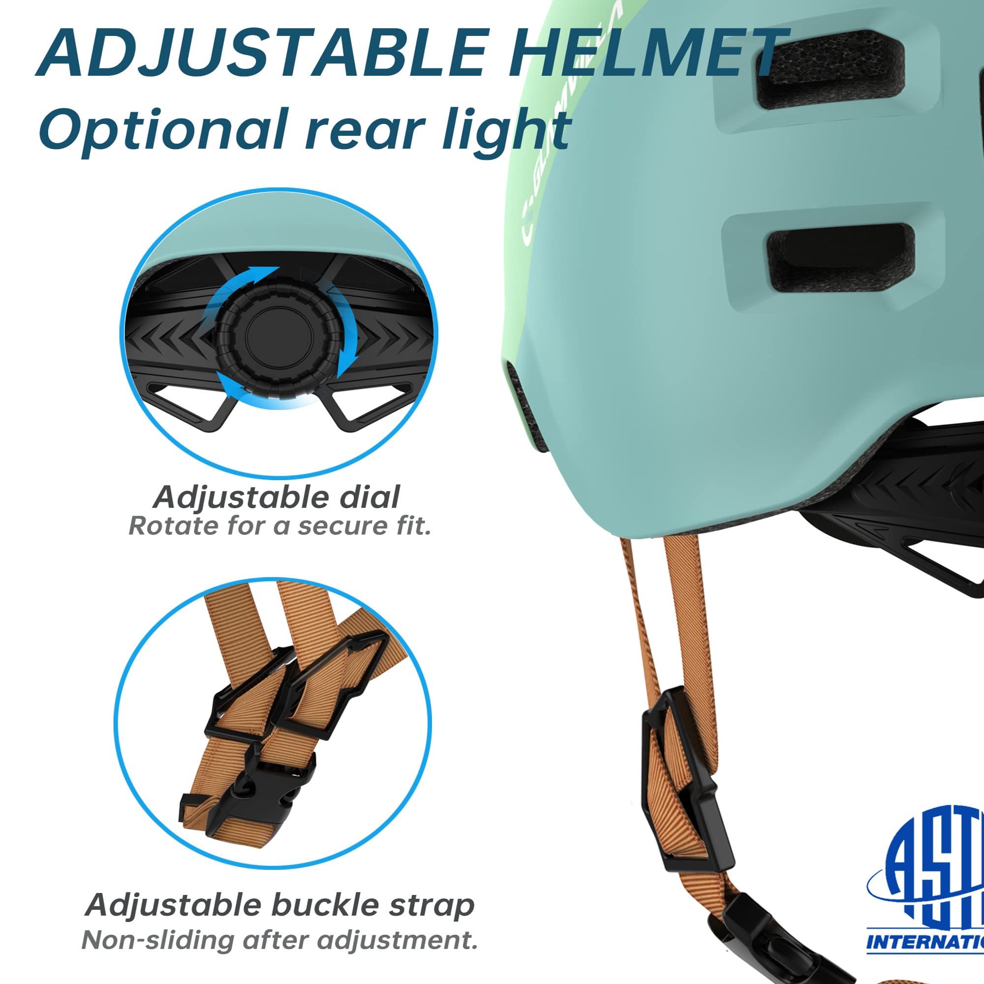 Casco Bici da Uomo/Donna, Leggero Casco da Bicicletta, Casco da Skateboard, Casco da Elettrico Bicicletta, Casco da Elettrico Skateboard