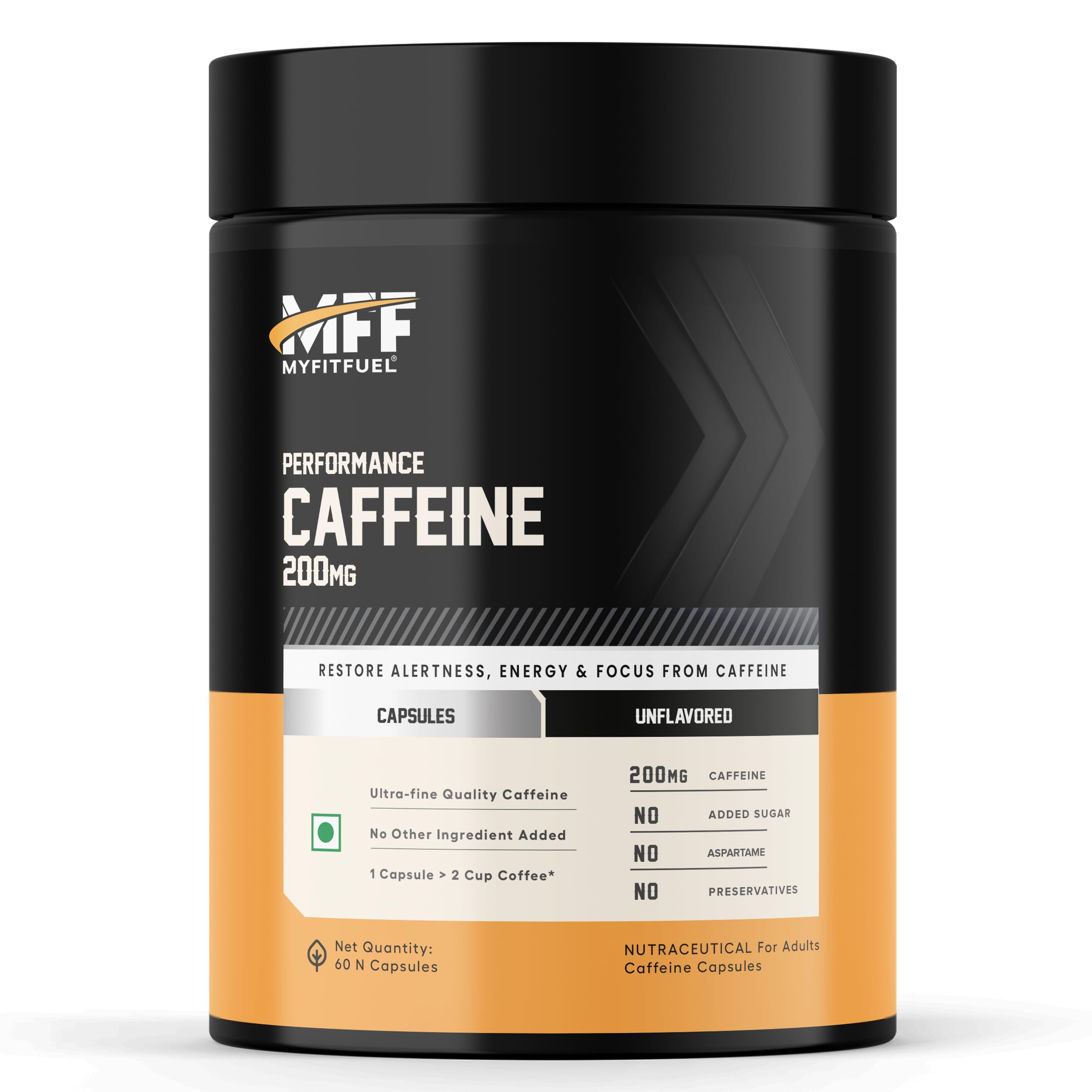 MyFitFuel Performance Caffeine, (200mg), 60 Capsules (B0922JN1LZ) Amazon Price History, Amazon Price Tracker