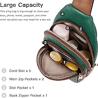 Vista 37 de Telena Riñonera pequeña para mujer, de cuero, cangureras, bolsa de pecho para mujer 3-camel marrón