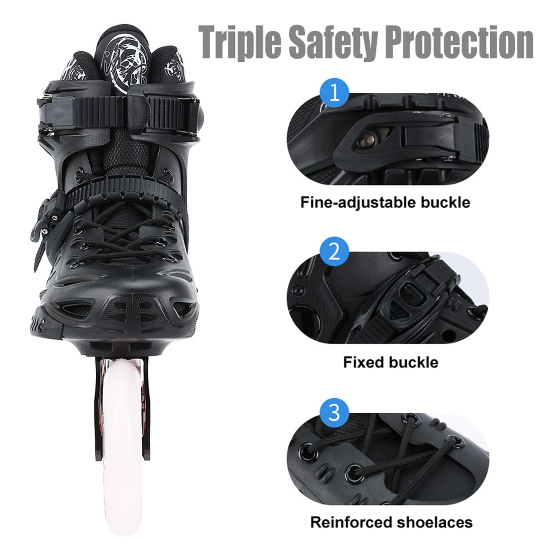 Patines En Línea De Carreras, Patines Adulto Mujer Y Hombre, Ruedas De 3 X 110 Mm, Patines Profesionales para Interiores Y Exteriores, Patines En Linea Adulto