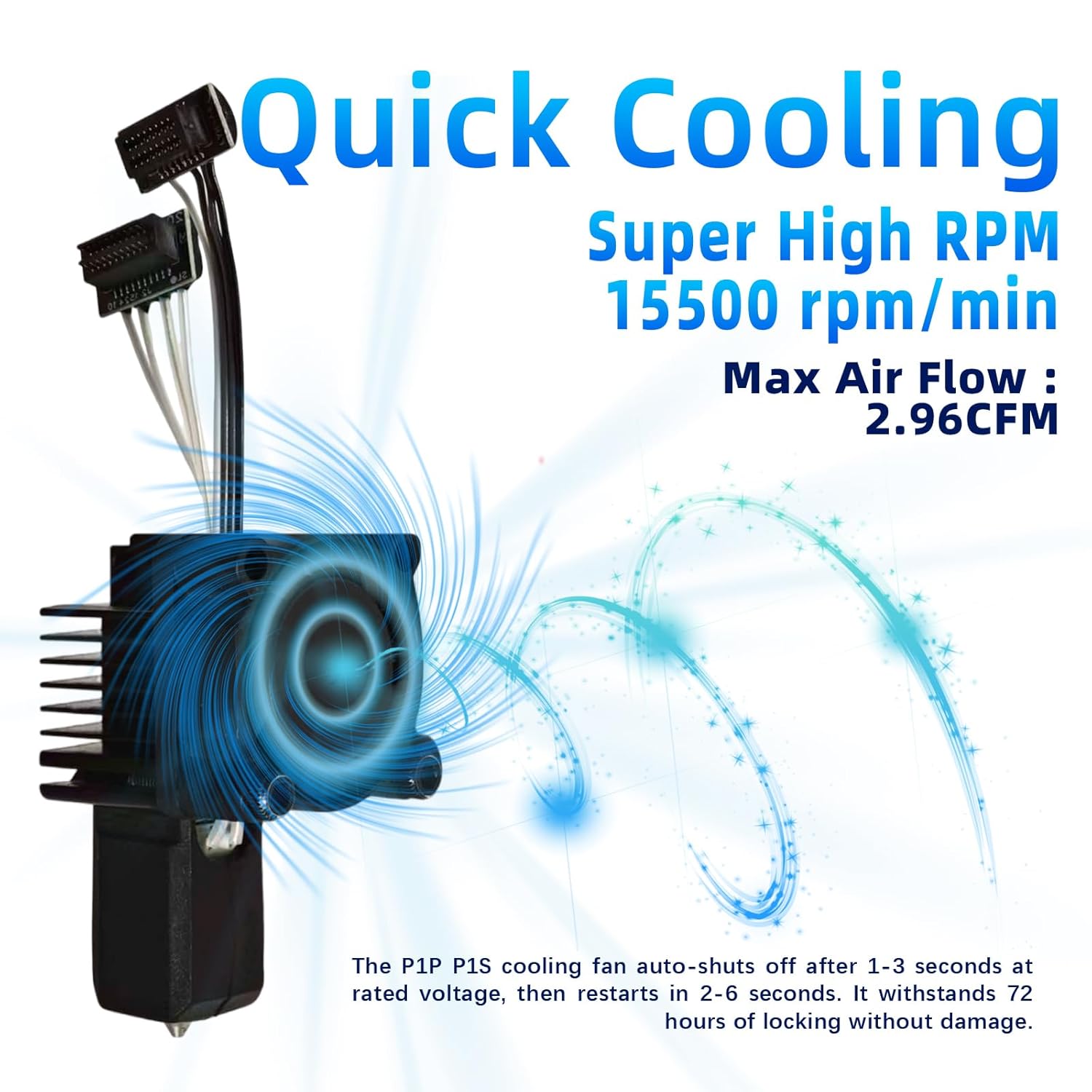 Original Bambuu Lab P1P P1S Hotend Complete Kit, 0.4MM Hardened Steel Nozzle Full Assembly with Fan, Ceramic Heater, Nozzle, Thermistor, Extruder Heating Block Replacement for Bambu Lab P1 3D Printer