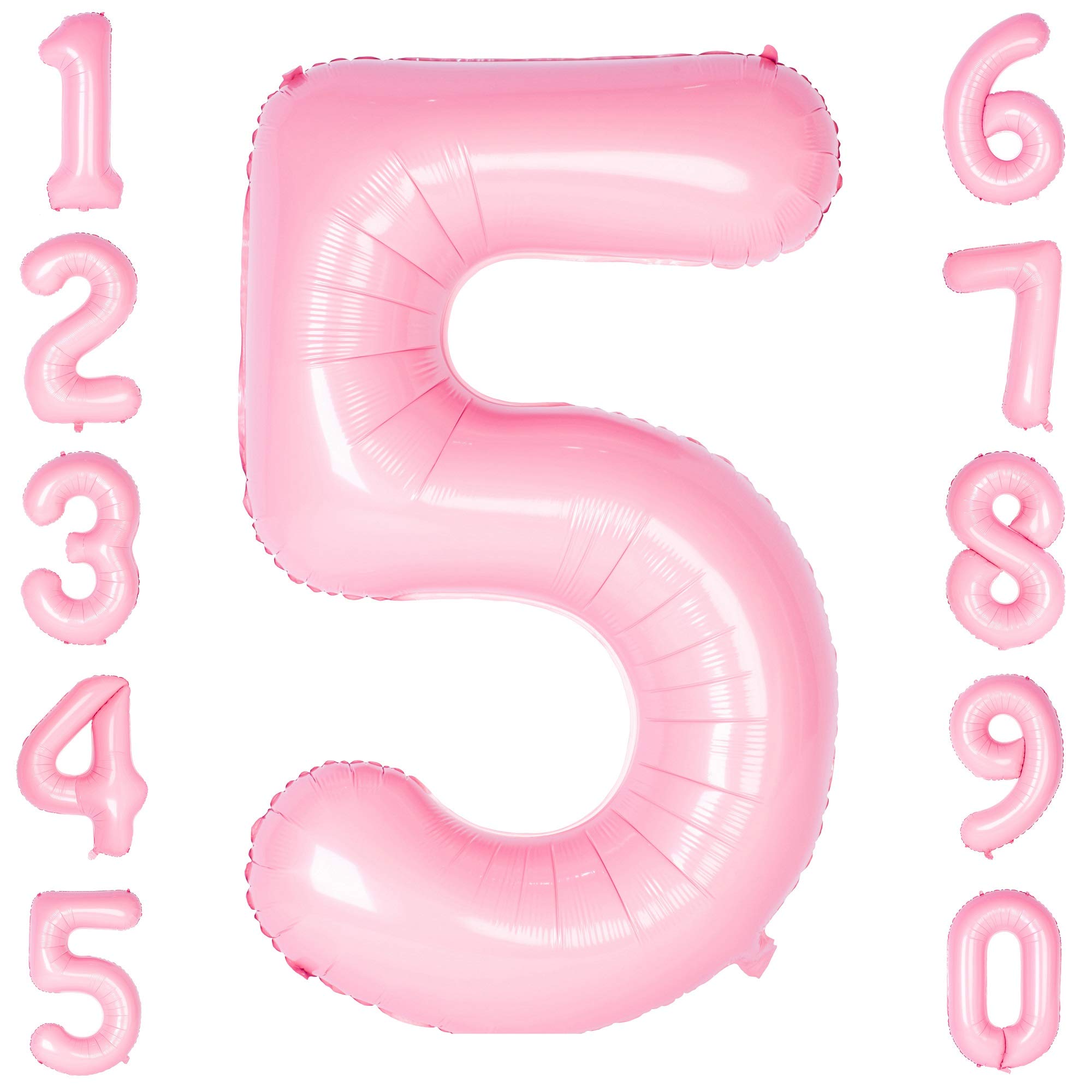 Red 0 balloon 40 Inch Giant Helium Foil Number 0 to 9 Red Balloon Birthday Wedding Party Digital Decorations (Number 0) — view 107
