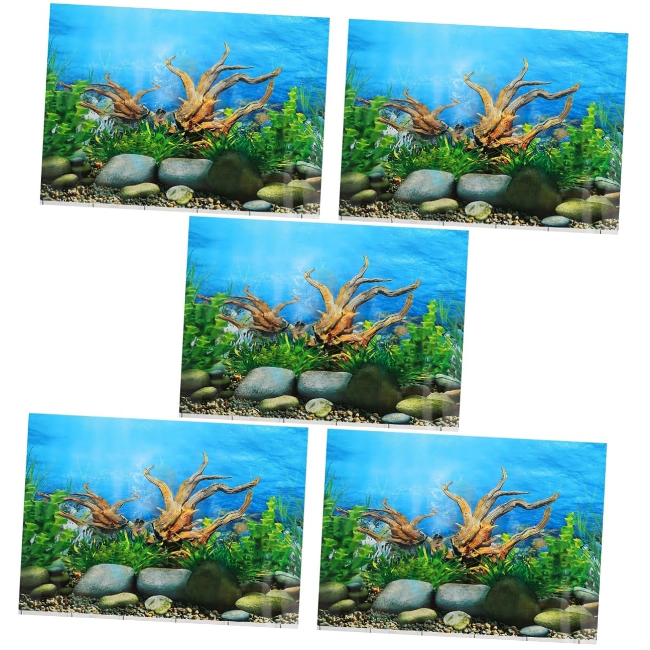 Toyvian 5 Pezzi Sfondo del Serbatoio del Pesce Poster di Sfondo dell'acquario sfondi pianta Piante di Pesce Acquatico impostore Acquario Adesivo Acquario Vinile