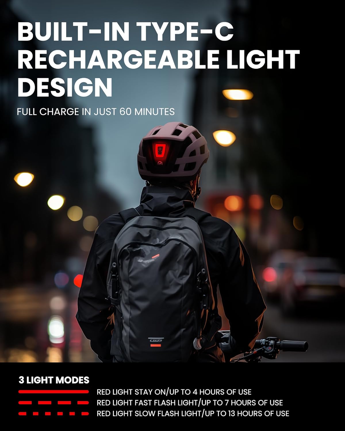 OutdoorMaster Gem II MIPS Bike Helmet with Light - Lightweight Cycling Helmet,Mountain Road Bicycle Helmet for Youth & Adult - Image 6