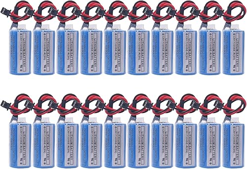 BUCADU 20PCS Q6BAT CR17335SE-R 3V 1800mAh Lithium Battery Replacement Battery for Mitsubishi Q25PRHCPU Q170HBATC QNS FANUC System