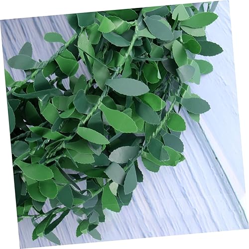 Miniatura 9 de Yardwe 5 piezas de alambre de hoja verde de ratán de imitación de hojas artificiales, plantas artificiales de selva silvestre, vides botánicas