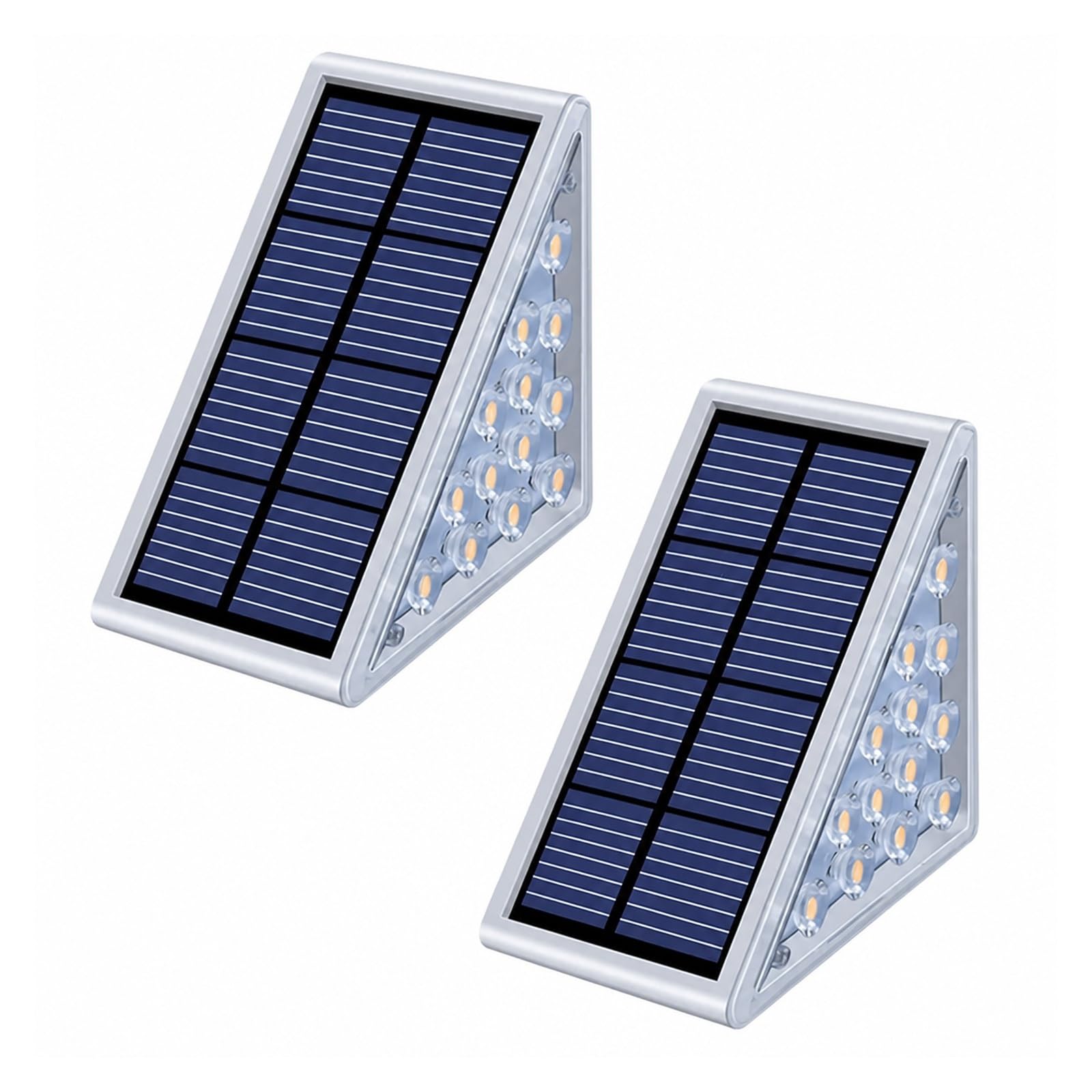 AMRTTWY In Ground Lights, LED Step Light Stair Outdoor Solar(2PCS,White)