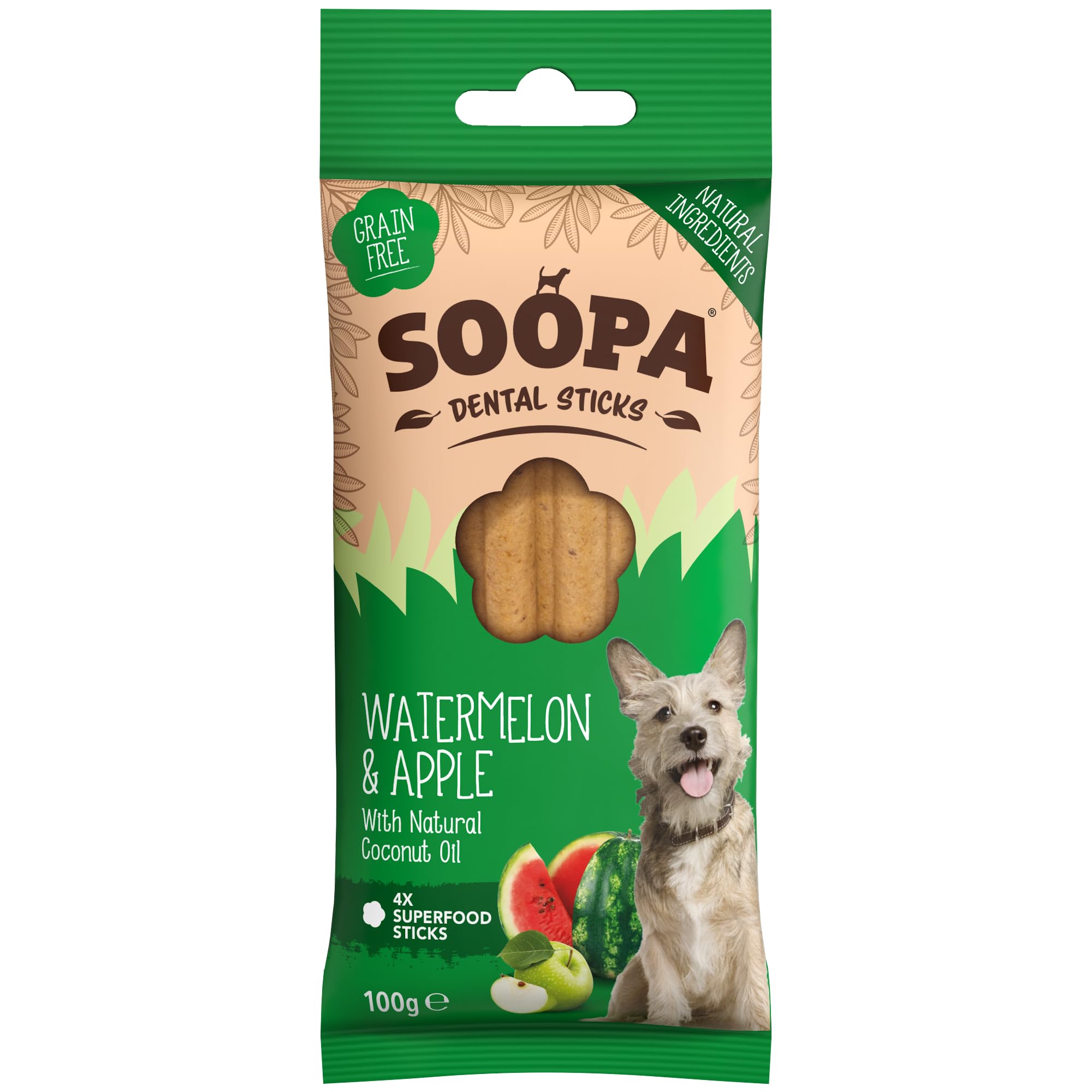 Soopa Watermelon & Apple Dental Sticks 100g