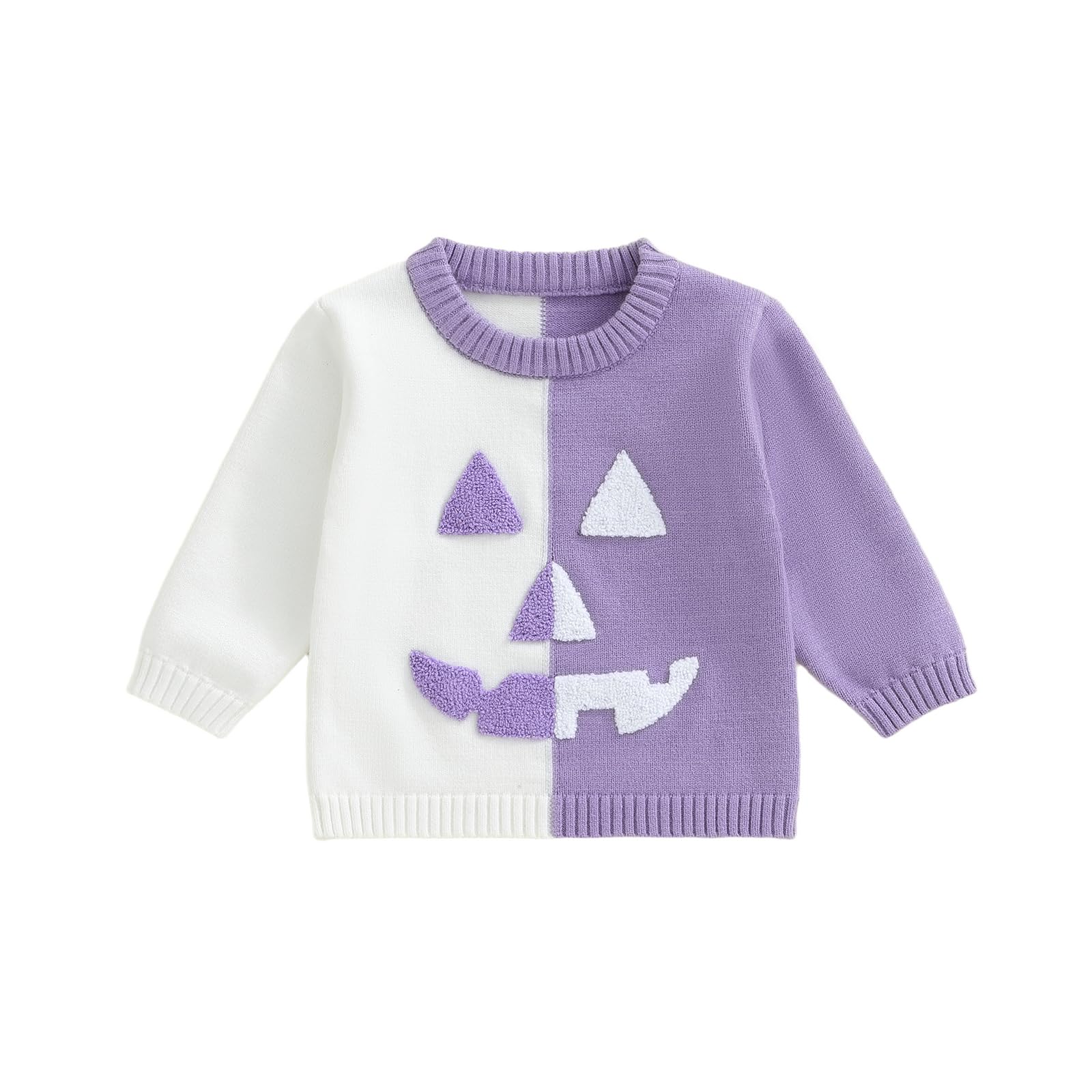 LSFYSZD Toddler Baby Girls Boys Halloween Pumpkin Sweaters Long Sleeve Crew Neck Winter Warm Knitwear Pullover Jumpers Top — view 27
