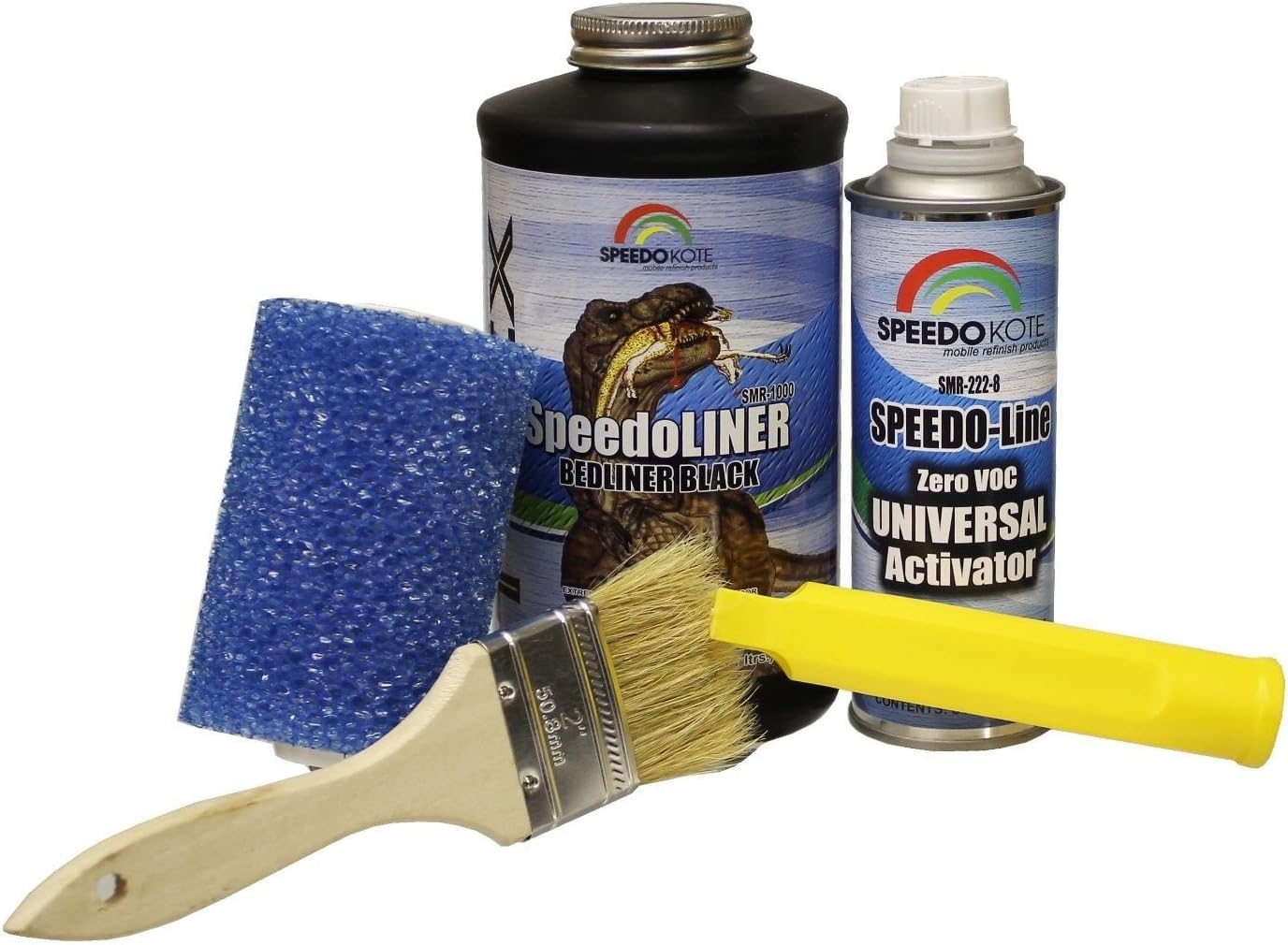 Speedokote SMR-1000ROLL-K1 T-Rex Black Roll On Truck Bed Liner, 2K Urethane, 1 quart kit