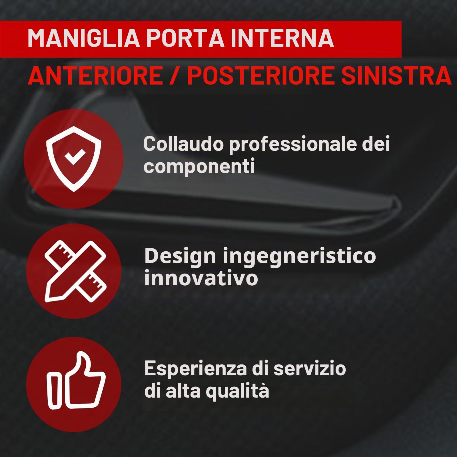 Maniglia interna porta anteriore sinistra posteriore OE# A1697600961 1697600961 1697600308 Compatibile con Mercedes Classe A W169 2004-2012 Classe B W245 2005-2011