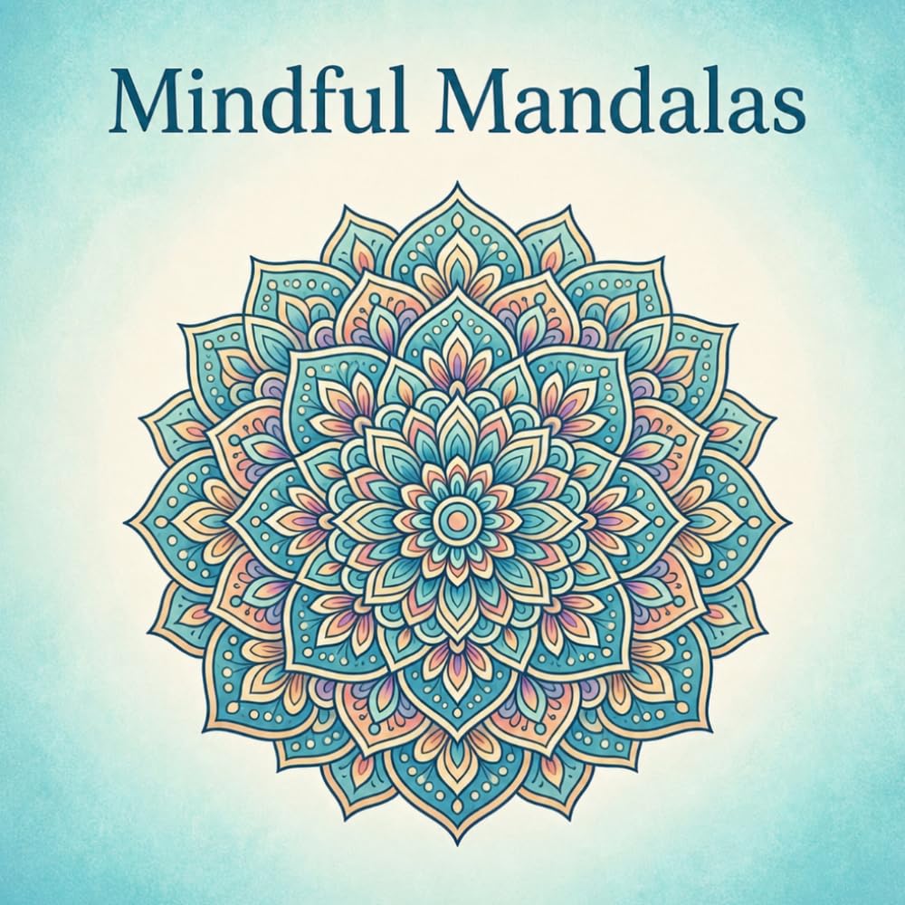 Mindful Mandalas Coloring Book for Calm, Meditative, Stress Relief