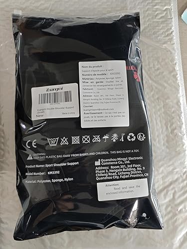 Miniatura 9 de Corsé de doble correa de apoyo para hombro con envoltura protectora de neopreno HPC 01986 L Negro 1