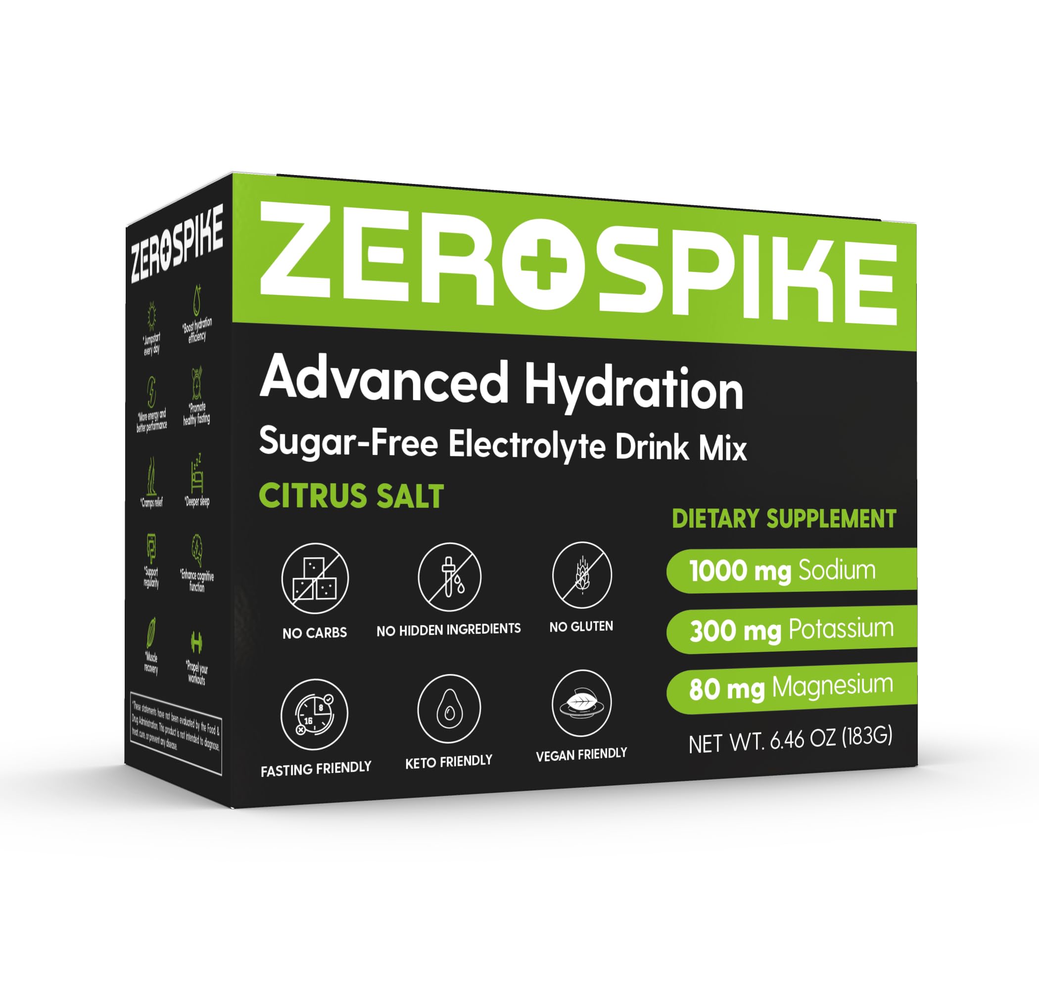 No Sugar Electrolytes Powder Packets | Keto & Fasting Salts Drink Mix | Supplements: The Key Hydration Nutrients Missing from Purified Water | Clean, Citrus, Calorie Free | 30 Sticks — Amazon image 7