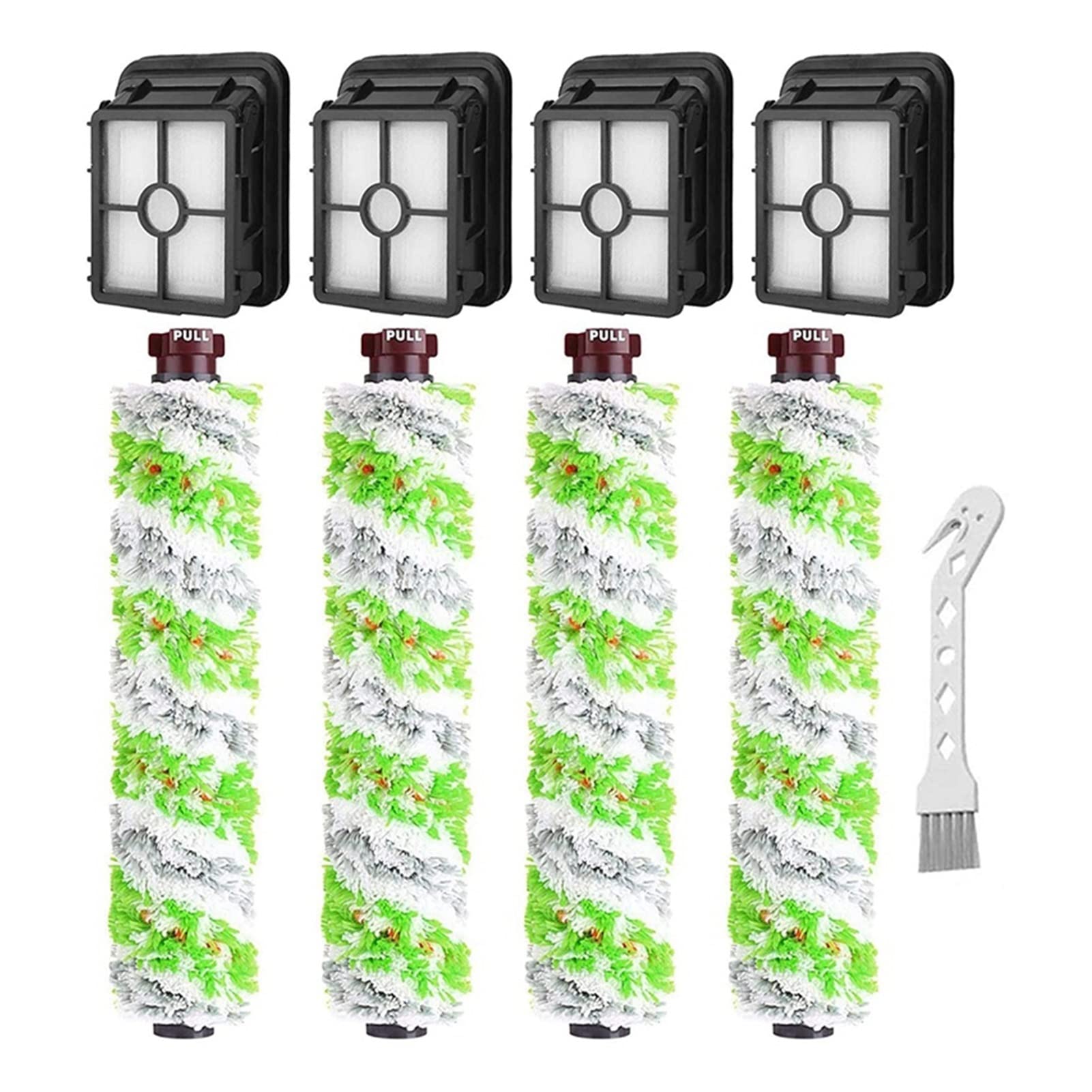 Multi-Surface Pet Brush Roll + Vacuum Filter Fit for Bissell CrossWave Pet Pro and Cross Wave 1785 Series Replacement Parts Vacuum Cleaner Parts