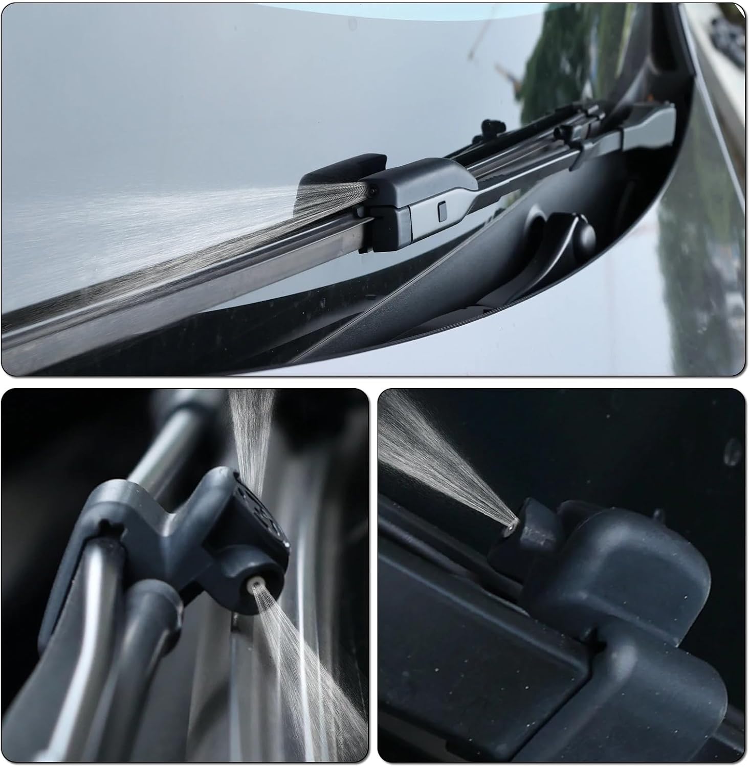 Windshield Wiper Nozzle Compatible With Tesla For Model 3 Y 2017 2018 2019 2020 2021 2022 Front Windshield Washer Water Spray Nozzles Spray Hose