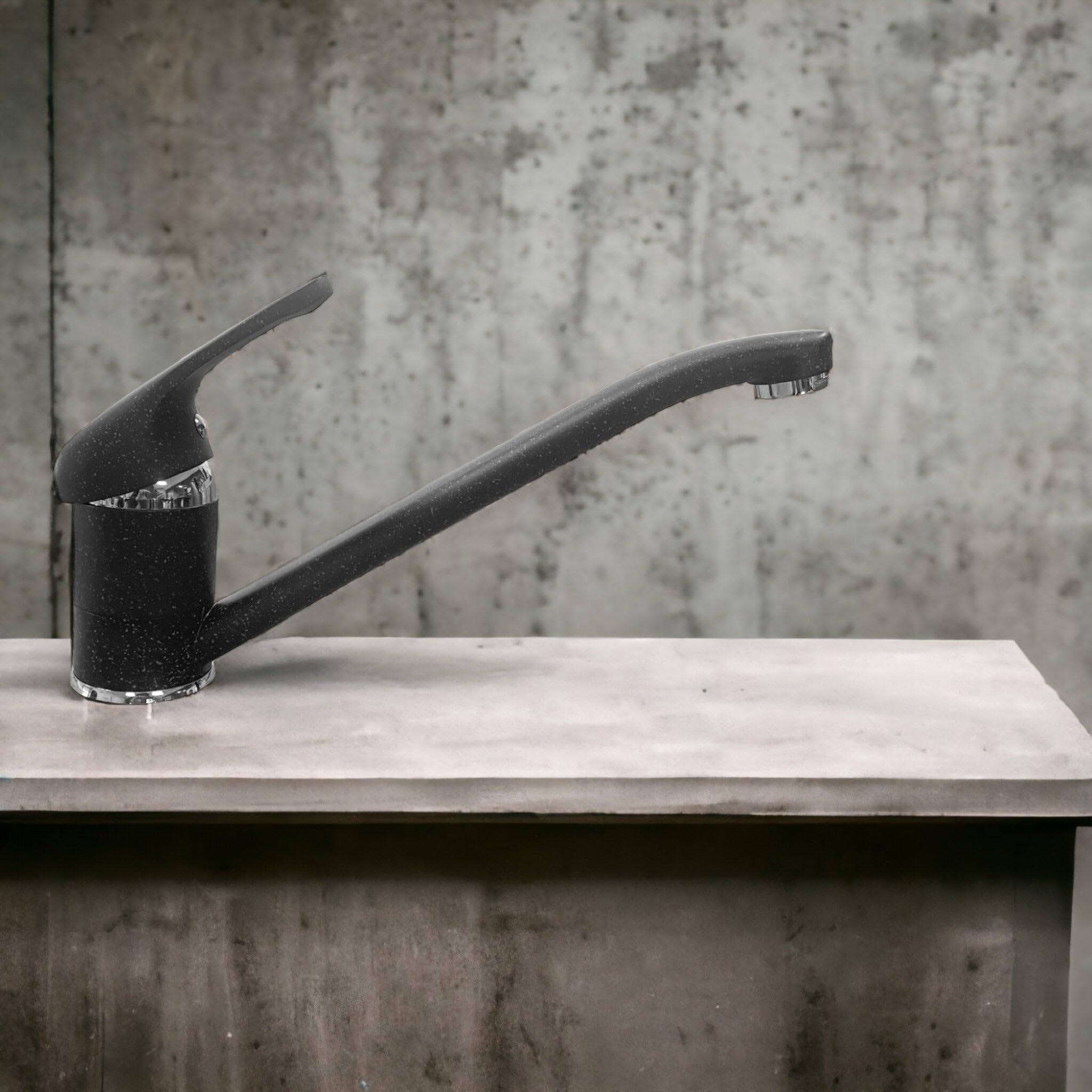 Rubinetto Miscelatore Effetto Granito Nero Opaco in Ottone Pesante – Design Moderno, Eleganza e Resistenza per Cucina e Bagno