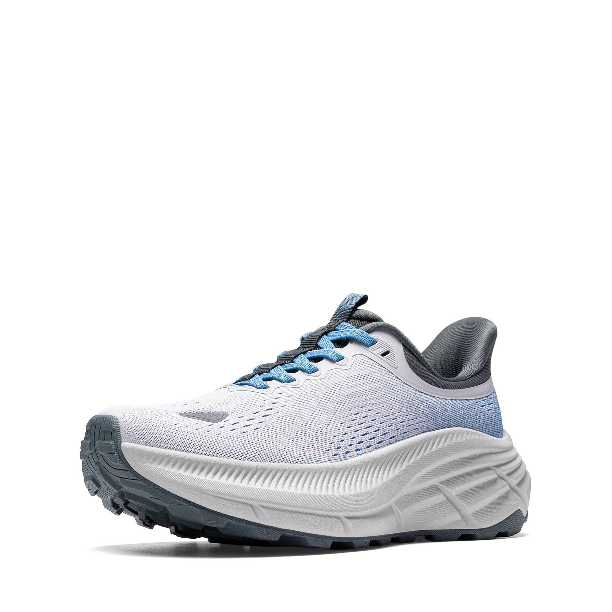 NORTIV 8 Damskie buty do biegania w terenie, antypoślizgowe, oddychające sneakersy z amortyzacją, do aktywności na świeżym powietrzu, wędrówek, fitnessu i na co dzień., szary niebieski, 43 EU