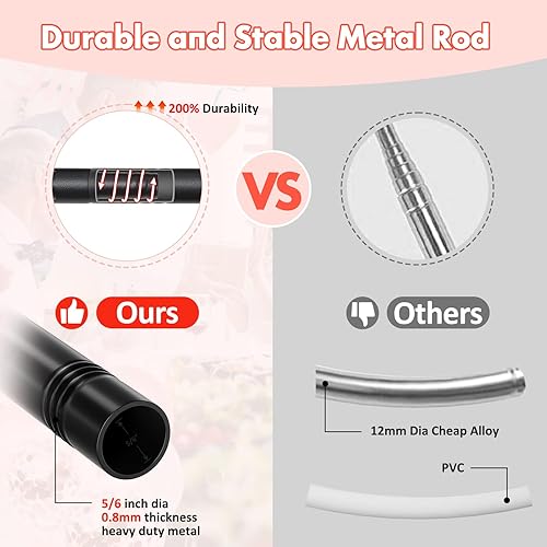 Miniatura 2 de Soporte para globos, juego de 2, 56 pulgadas de altura ajustable, empalme de poste de metal, kit de soporte de arco de columna de globos con base