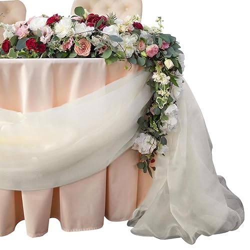 32ft Organza Table Runner Sheer Scarf Swags Gauze Valance for