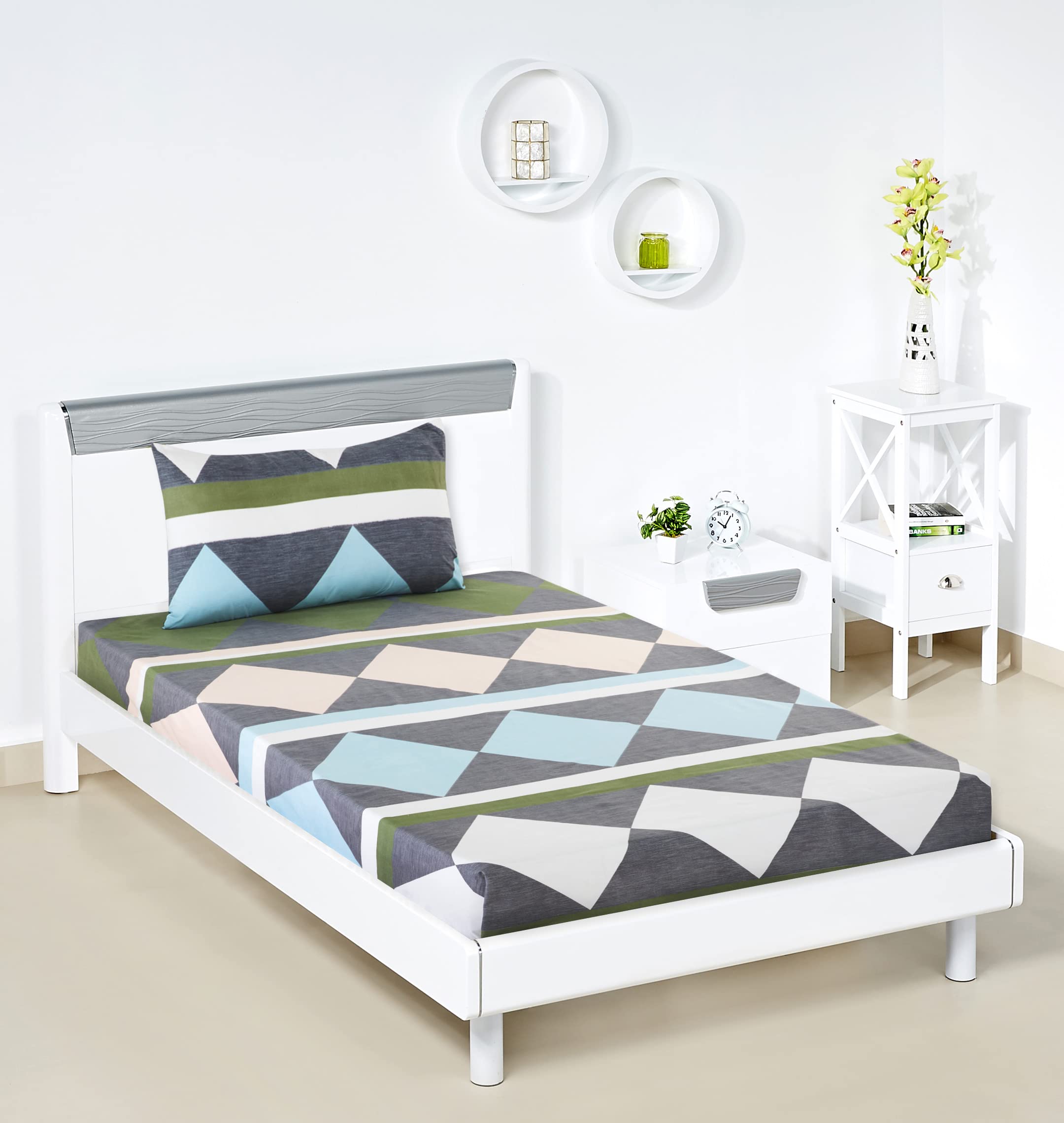 Amazon Brand - Solimo Polyester Stunning Aztec Single Bedsheet with 1 Pillow Cover, Multicolor, 120 GSM, 144 Tc (B0BSH39C15) Amazon Price History, Amazon Price Tracker
