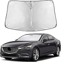 Vista 298 de EcoNour Parasol para parabrisas de camiones con bolsillo de almacenamiento Parasol reflectante de material 240T para protección contra rayos UV