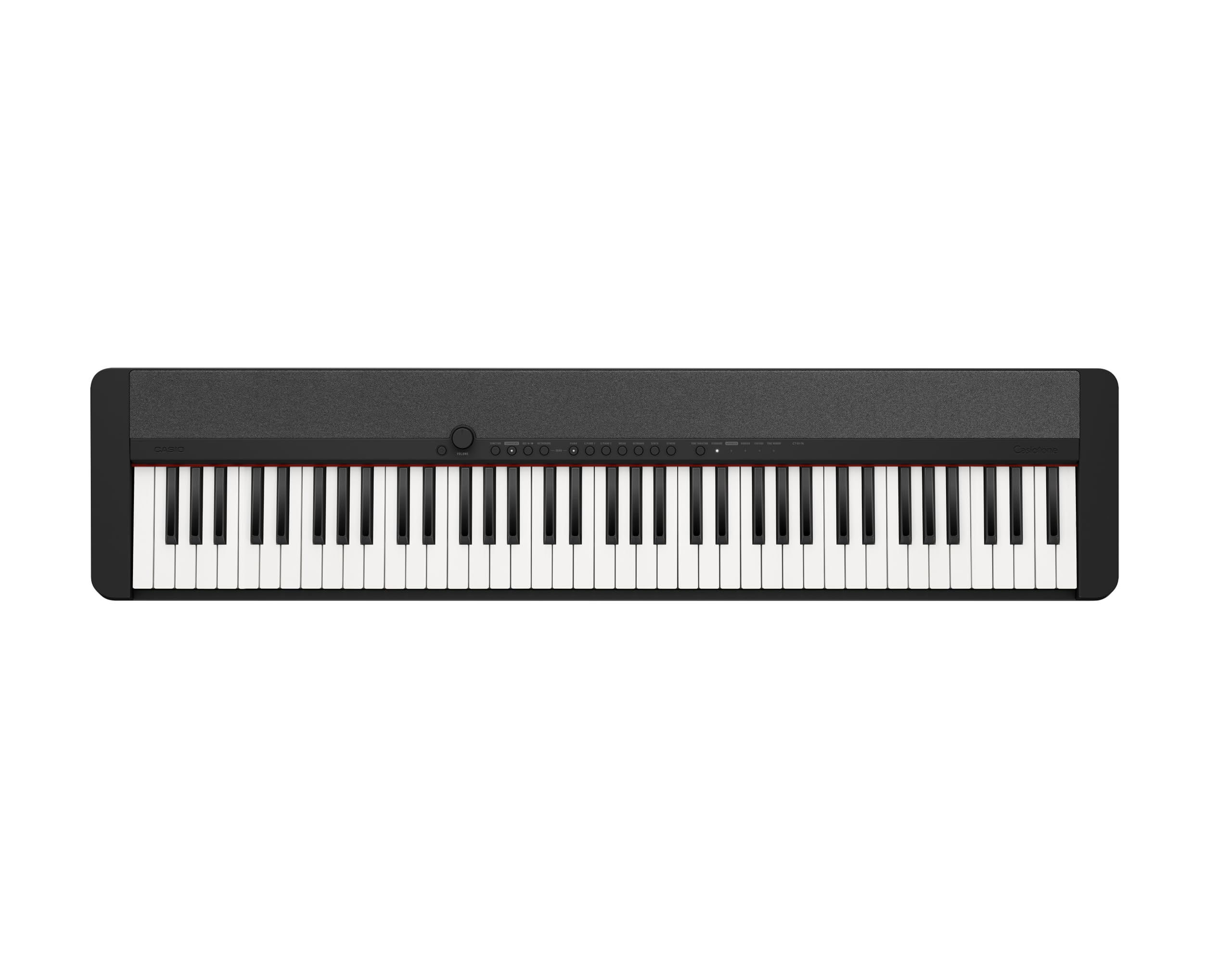 Casio Casiotone CT-S1-76BK Piano-Keyboard mit 76 anschlagdynamischen Tasten, 61 Sounds, schwarz