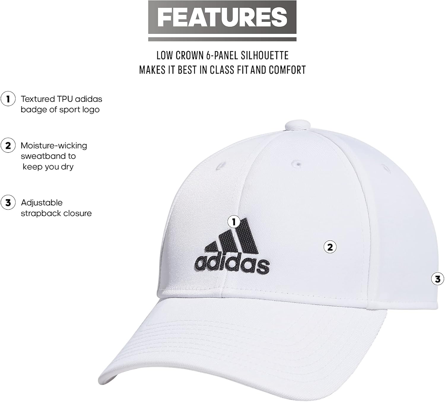 adidas Men's Decision Structured Adjustable Cap - Image 2