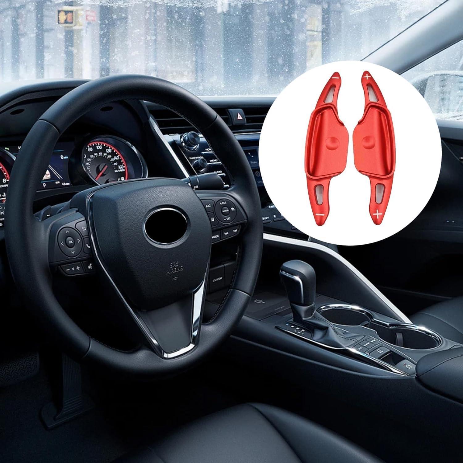 Alrens 2 łopatki do kierownicy samochodowej, aluminiowe rozszerzenie do KIA Proceed GT Sportage NQ5 Sportage QL K3 K5 MQ4 2020 2021 2022 2023, aluminiowe wiosło zmiany biegów, rozszerzenie do Kia