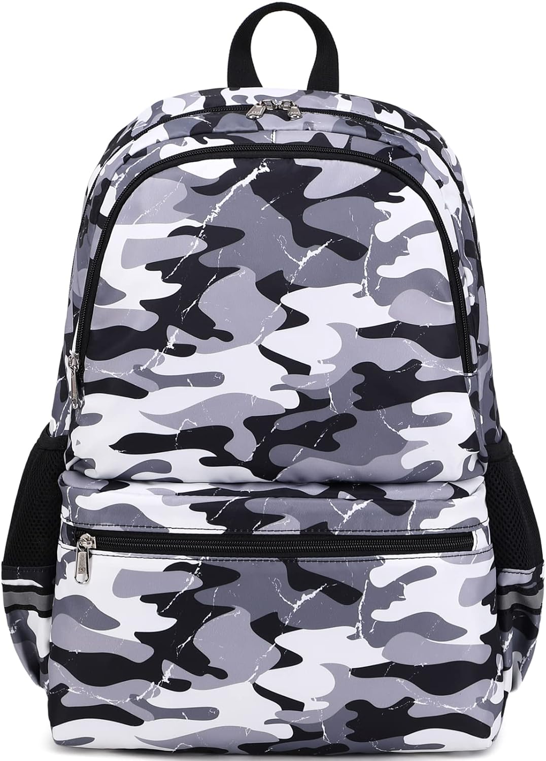 DSIUE Backpacks for Boys School Bags for Kids Elementary Bookbag and Lunch Box Set Camo Grey - Image 3